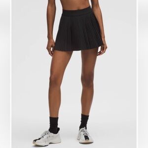 Lululemon Varsity Black Pleated Tennis Mini Skort